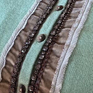 Boden minty blue/green embellished cashmere cardigan